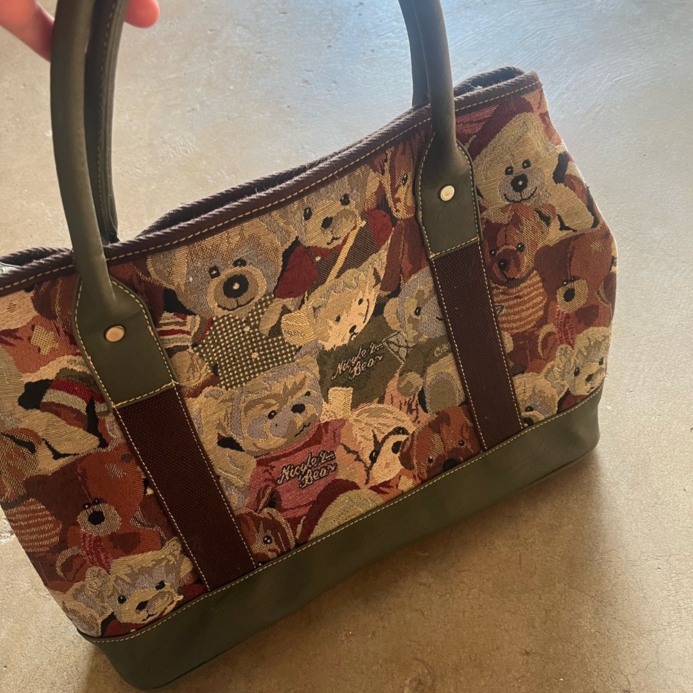 Nicole Lee Multicolor Bear Tapestry Bag